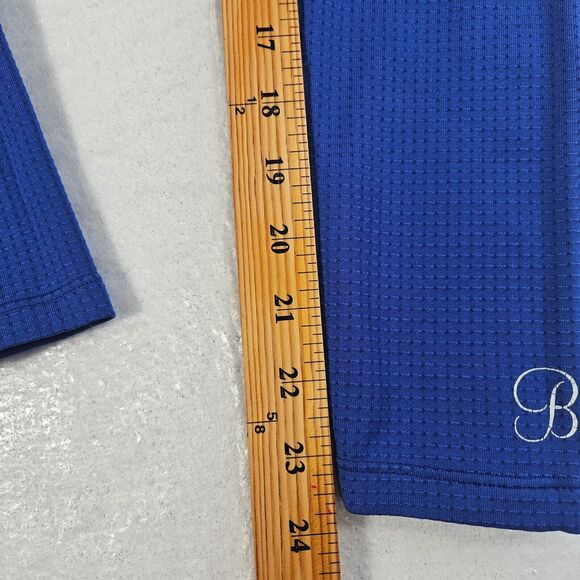 Bombshell Sportswear Leggings Womens Size XS Blue Black White Striped Logo Gym - Picture 8 of 9